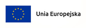 Logo Unii Europejskiej z tekstem Unia Europejska